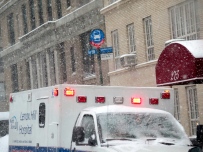 Bless the EMTs, they've been going non-stop since the snow began.