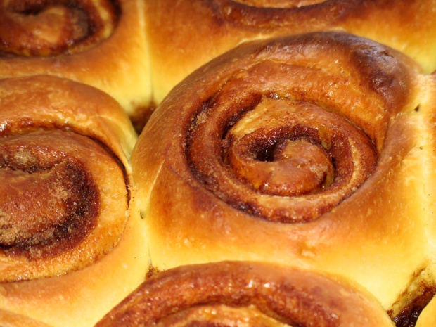 Woke to fresh, home baked by Man Child cinnamon rolls the other morning…bliss.  