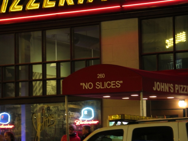 Yes, it needs to be said.  Pizza is sold by the slice in most places in NYC