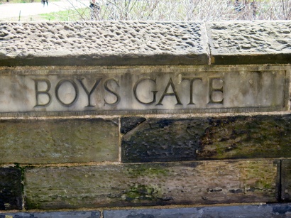 There are 20 "gates" into the park, named in the 1860s, but most didn't have the names carved into the stone until this century.