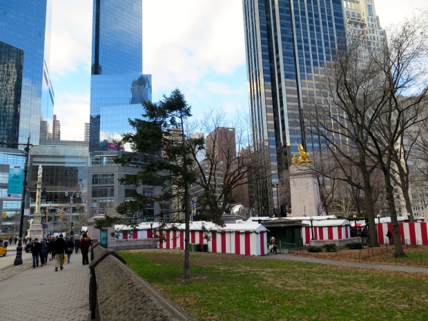 The park, tony Columbus Circle, the artisan booths, older buildings behind, to me this shot caught NY.