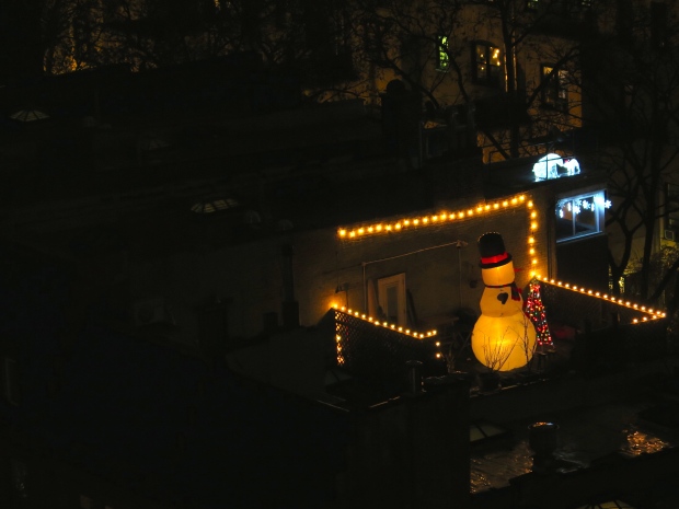 If I can see this guy's rooftop decorations from my terrace, does that count as us being decorated?